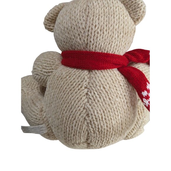 Hallmark Teddy Bear With Red Scarf & Merry Christmas Envelope Plush 8" - Picture 2 of 4